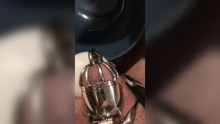 Cuckold Pregnancy: Tied up with a vibrator on my cage while my pregnant girlfriend rides his cock #3