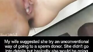 Cuckold Captions: Wife suggested a unconventional way of trying to get pregnant with a sperm donor. #2