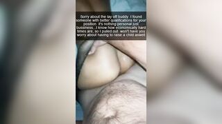 Cuckold Captions: You thought your job was secure since your boss is your wife's bull #4