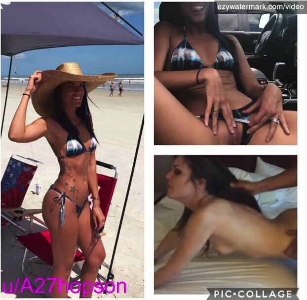 A Day At The Beach, Then Flirting, Then Me Giving 2 Creampies and a Facial for This Bikini-Clad Hotwife