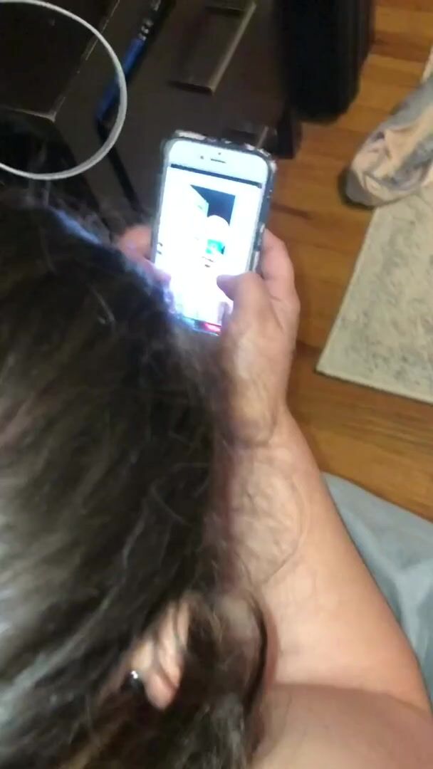 Chatting with Tinder matches while hubby fucks me!