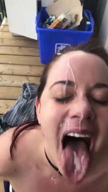 Eager to get bull's cum all over