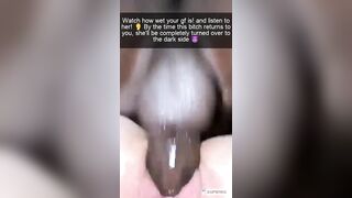 Cuckold Captions: Bbc is gonna turn your girl's pussy tot he dark side #3