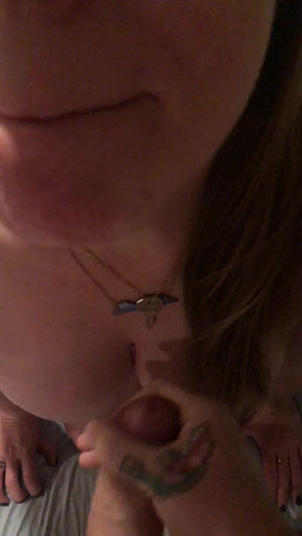 My girlfriend’s bull cumming on her tits and key to my chastity cage ????????