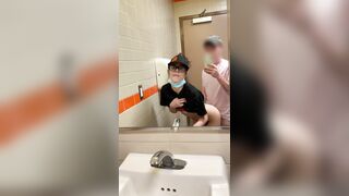 Getting fucked in the work bathroom and sending the clip to my boyfriend ????