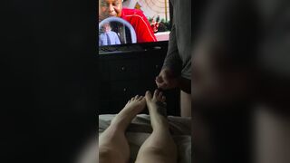 Cuckold: He’s only allowed to cum on my feet #4