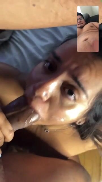 My Bull came over and used my throat while my Husband was on a business trip, he watched and jerked through Facetime